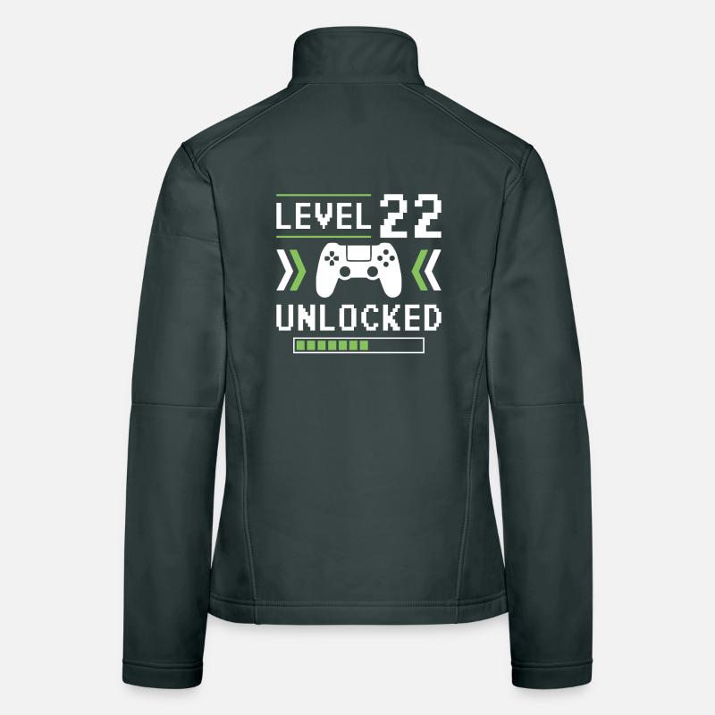 22nd Birthday Level 22 unlocked Women's Softshell Jacket