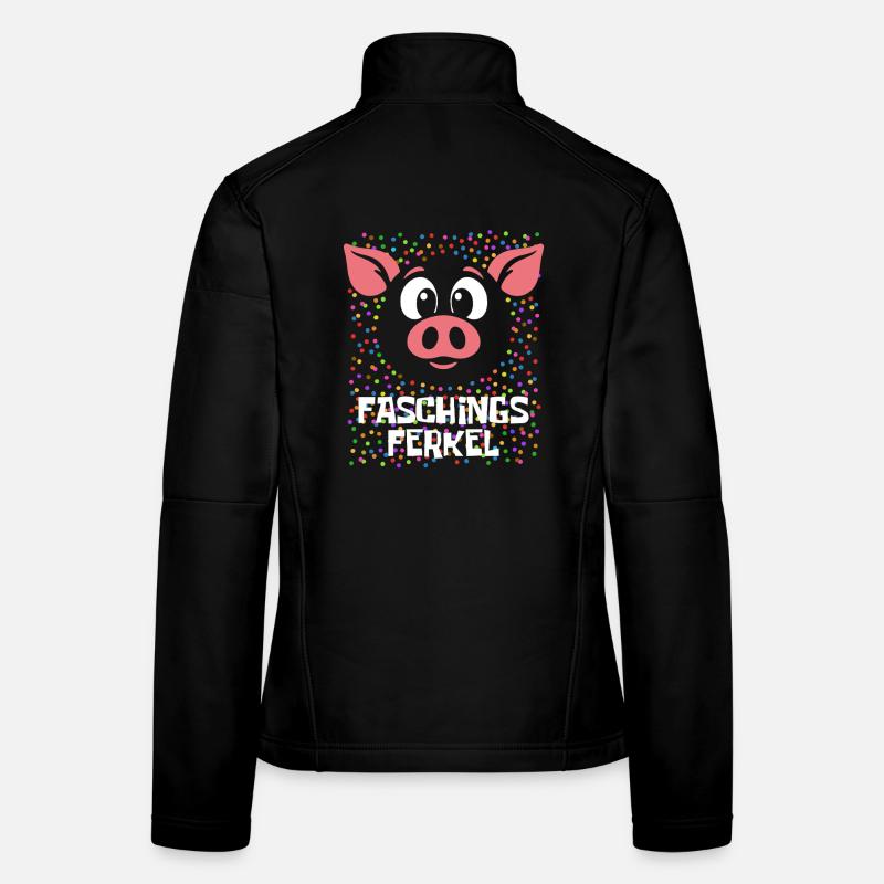 Faschings Ferkel | Kostüm Karneval Verkleidung Frauen Softshelljacke