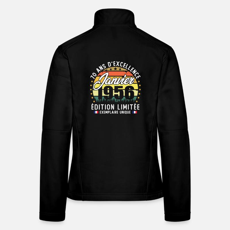 Januar 1956 70-jähriges Jubiläumsgeschenk Frauen Softshelljacke