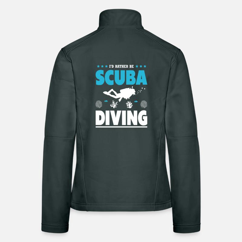 Funny diver design Women's Softshell Jacket