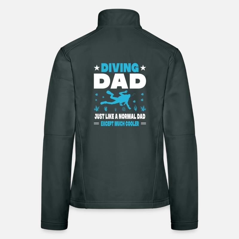 Diving Dad – Funny Diver Gift for Dads Women's Softshell Jacket