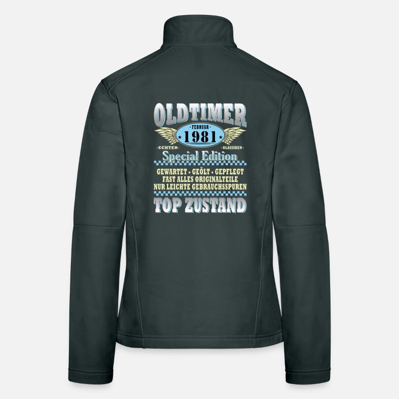 45e anniversaire Oldtimer Millésime de février 1981 Veste en tissu softshell Femme