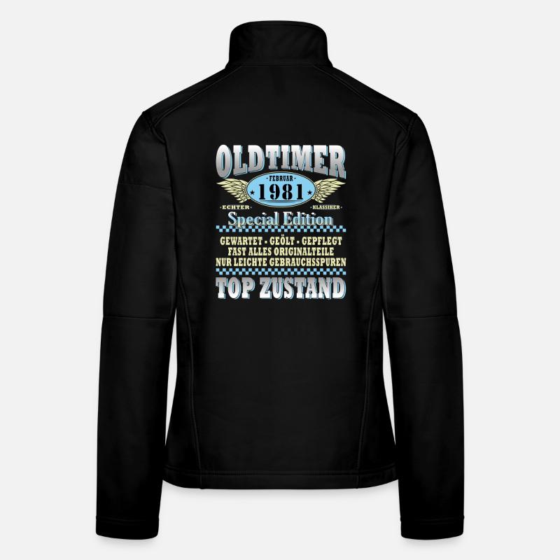 45e anniversaire Oldtimer Millésime de février 1981 Veste en tissu softshell Femme