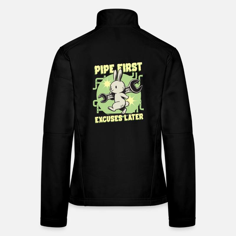 Rohrleger Rohrleitungsbauer Pipe First Frauen Softshelljacke