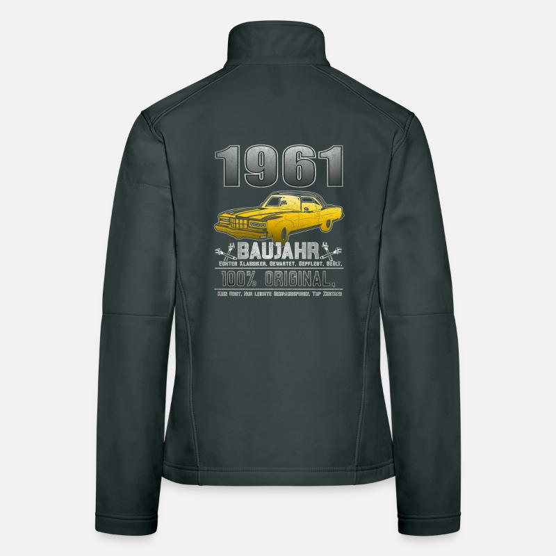 Année de naissance Année de naissance de 1961 Veste en tissu softshell Femme