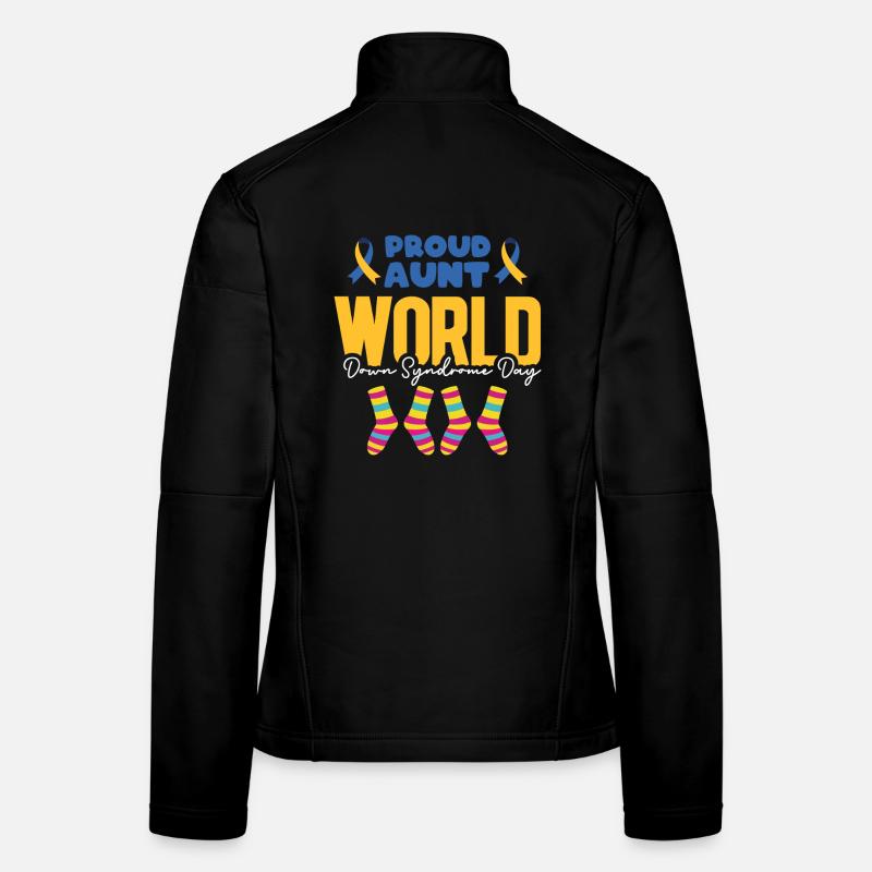 Proud Aunt World Down-Syndrom-Tag Sockendesign Frauen Softshelljacke