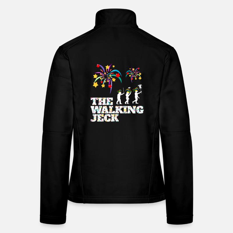 The Walking Jack Feuerwerkparty - Frauen Softshelljacke - Schwarz