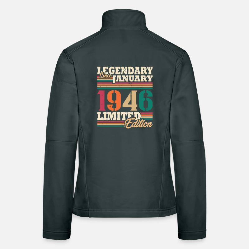 Vintage-Geburtstagsgeschenk im Januar 1946 Frauen Softshelljacke