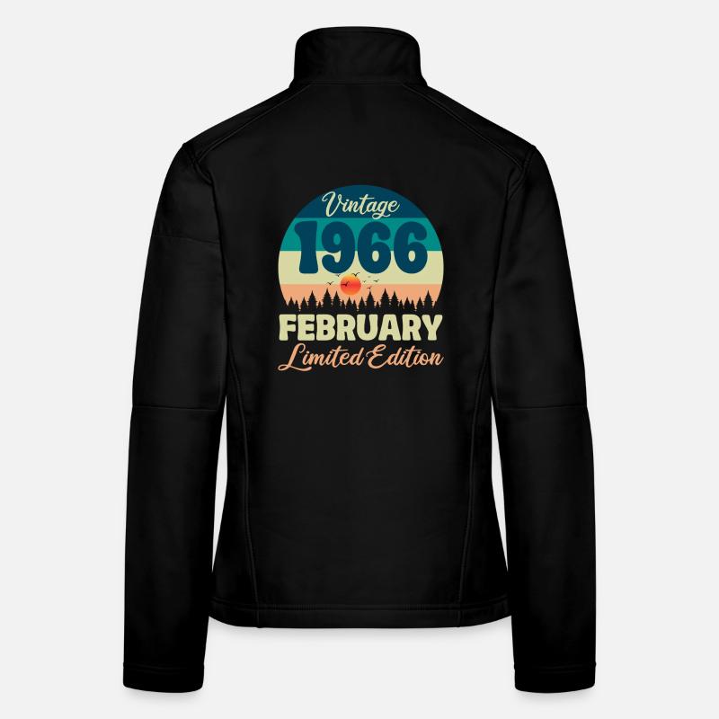 Geburtstag Februar 1966 Geschenk Vintage Limited Frauen Softshelljacke
