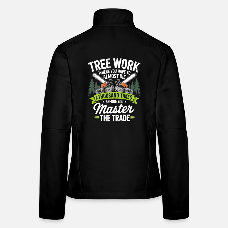 Chainsaw Championship in the Forest Women's Softshell Jacket