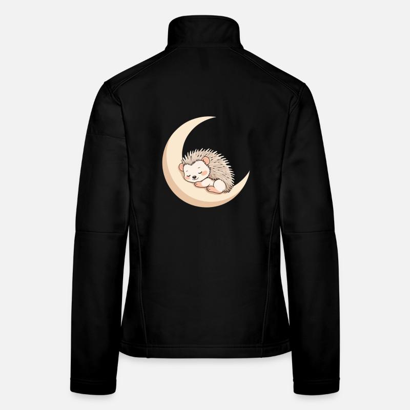 Moon Sleep Hedgehog Women's Softshell Jacket