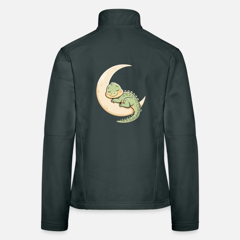 Moon Cuddle Dragon Sleep Dream Women's Softshell Jacket