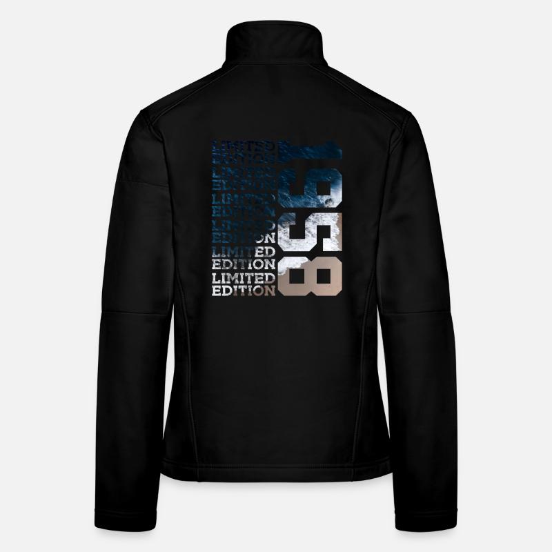 ÉDITION LIMITÉE 1958 68 ANS 68E ANNIVERSAIRE Veste en tissu softshell Femme