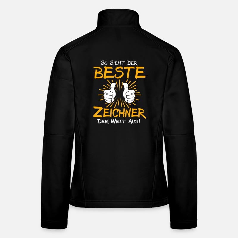 Idée de cadeau pour dessinateur Veste en tissu softshell Femme