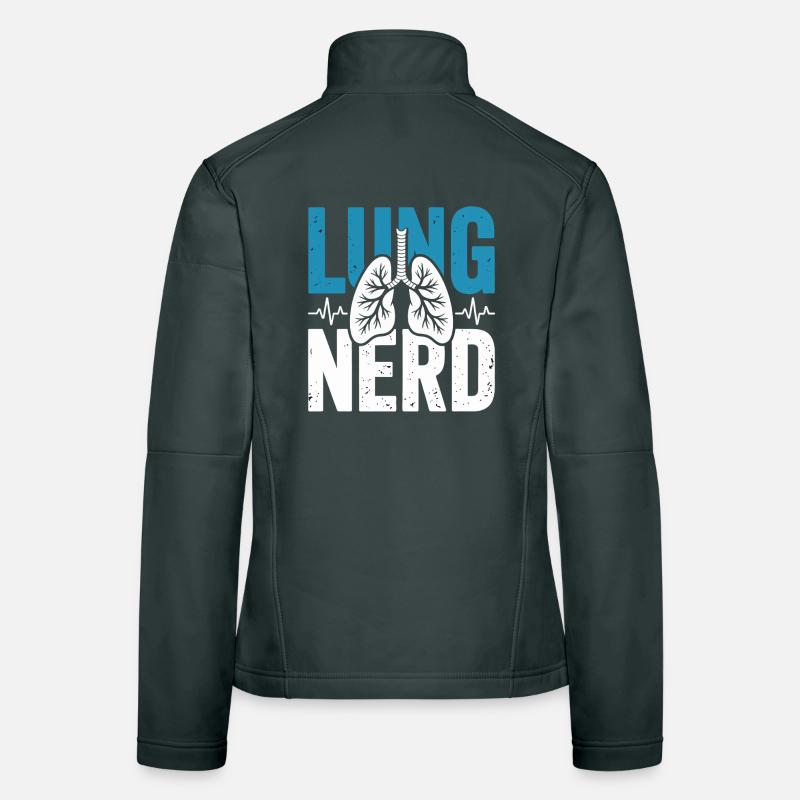 Lungs Nerd Graphic Women's Softshell Jacket