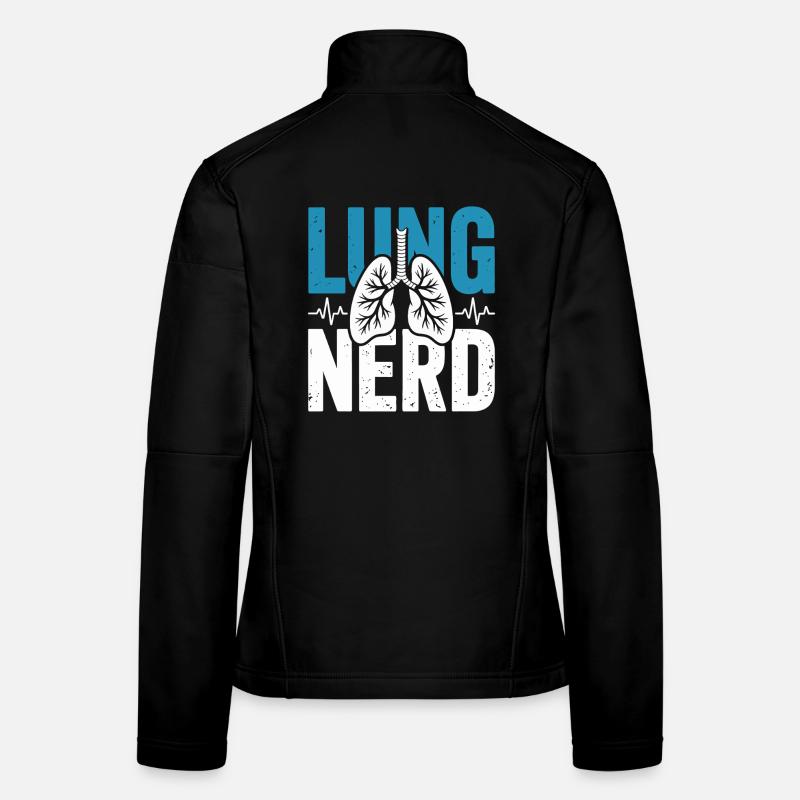 Lungs Nerd Graphic Women's Softshell Jacket