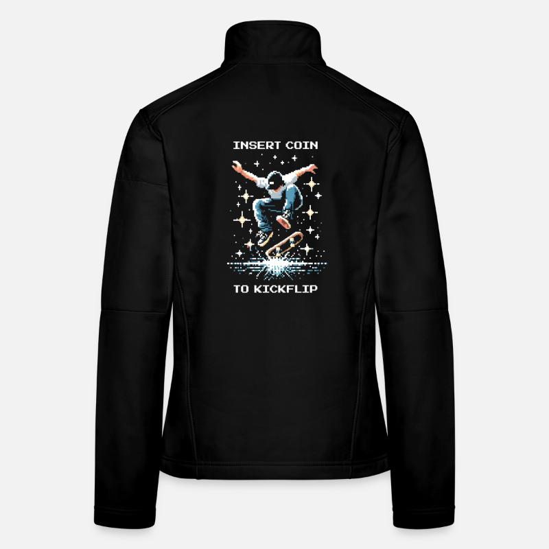 Insert Coin to Kickflip | Skate Trick Frauen Softshelljacke