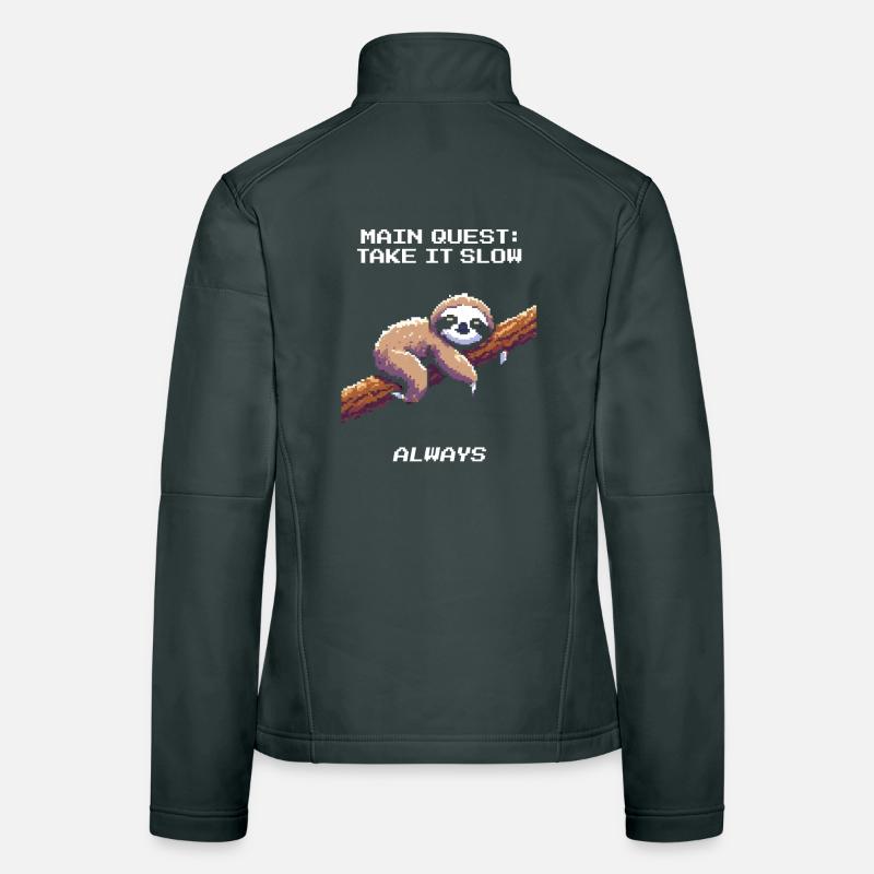 Main Quest: Take It Slow | Sloth Women's Softshell Jacket