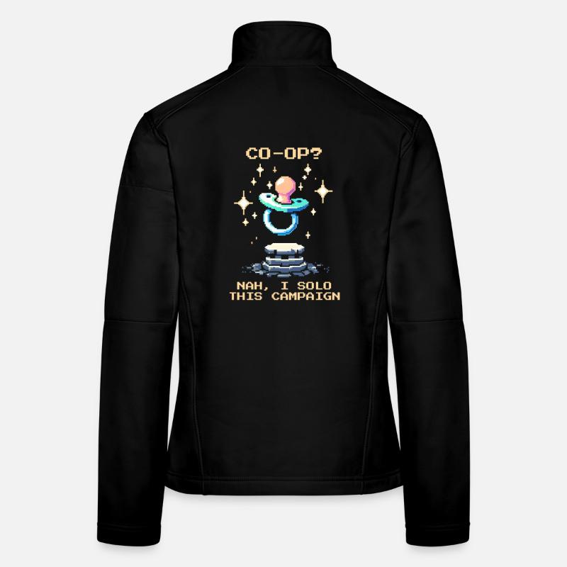 Solo statt Co-Op | Papa Humor Eltern Frauen Softshelljacke