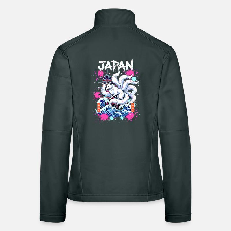 Kitsune Japan Pagode – Anime Fuchsgeist  Frauen Softshelljacke