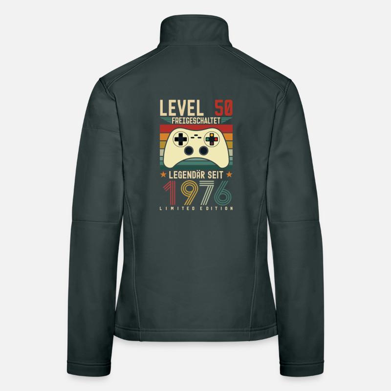 Level 50 Unlocked 50th Birthday 50 years Women's Softshell Jacket