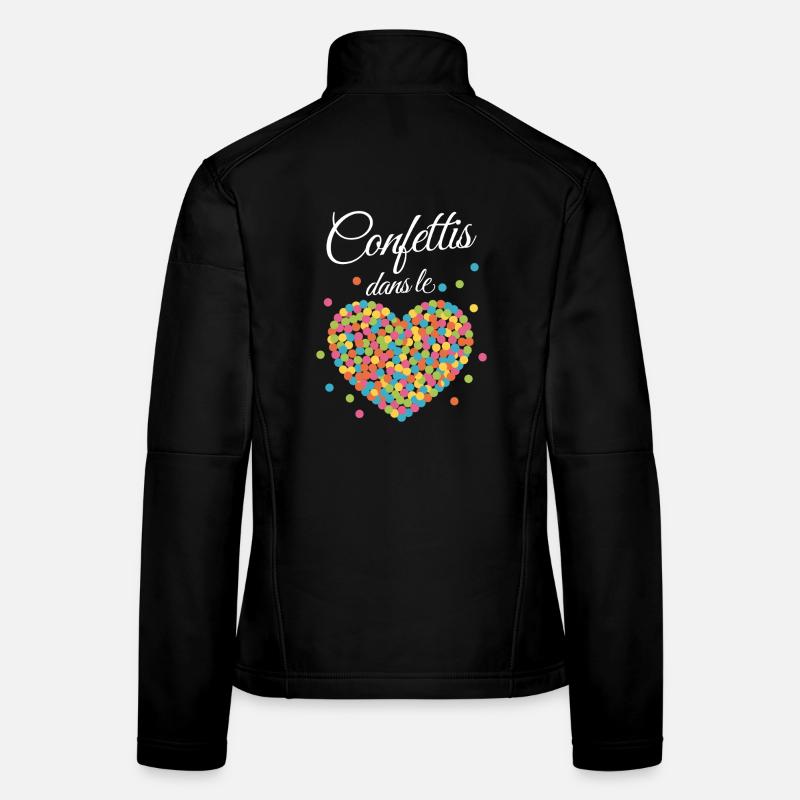 Festliches Konfettiherz Frauen Softshelljacke