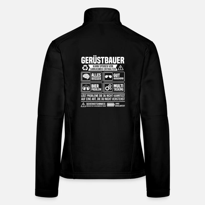 Scaffolding Infographic – Funny Craftsman Women's Softshell Jacket