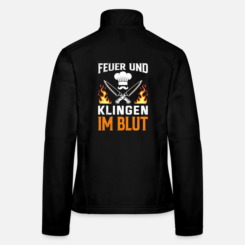 Gastronomie FEU ET LAMES DANS LE SANG Plaisir Veste en tissu softshell Femme