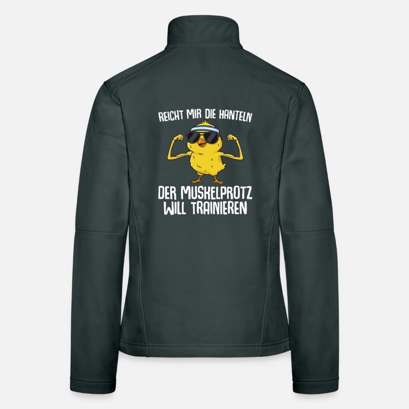Workout Der Muskelprotz will trainieren Frauen Softshelljacke