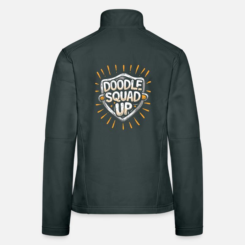 Doodle Squad Up Doodle Drawing Women's Softshell Jacket