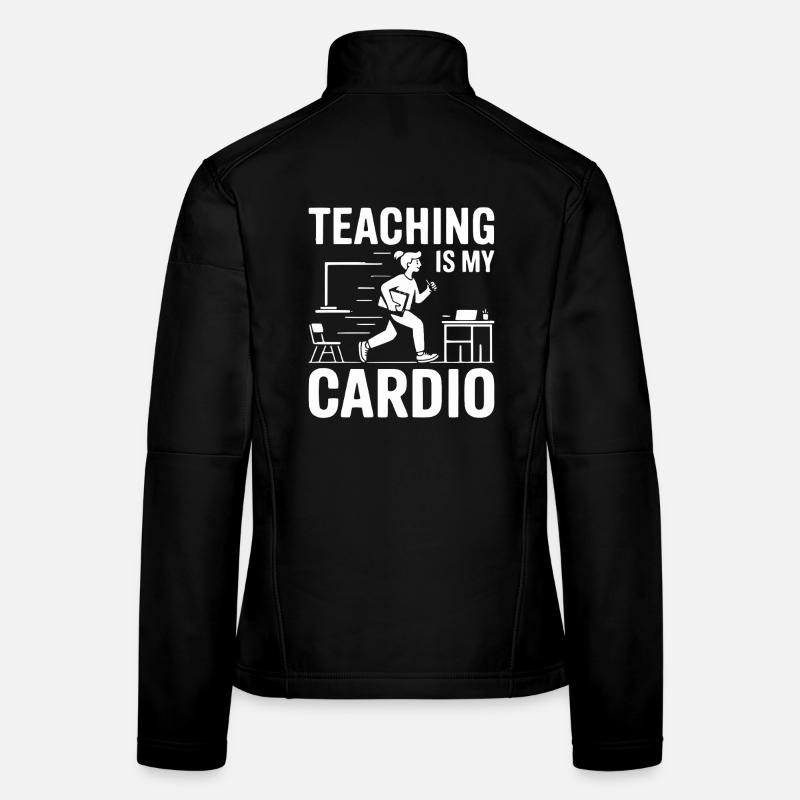 L’enseignement est mon design de professeur de cardio Veste en tissu softshell Femme