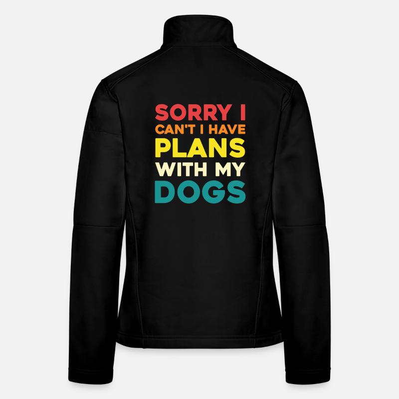 Pas de plan sans chien Veste en tissu softshell Femme