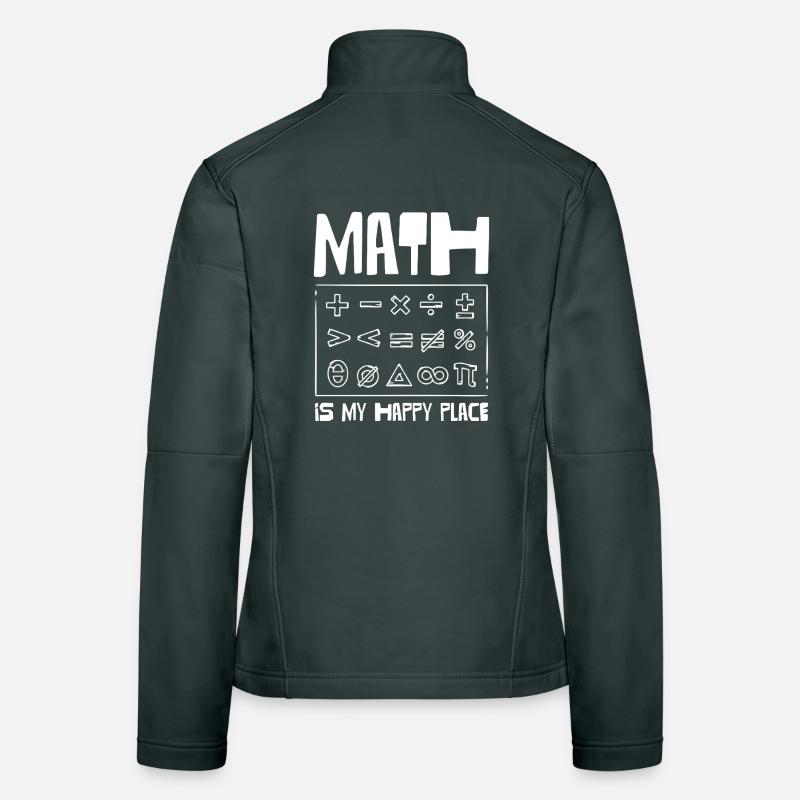 Les maths sont mon endroit heureux Veste en tissu softshell Femme