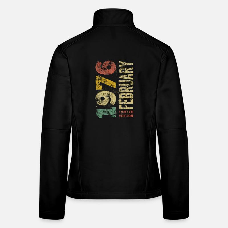 Limited Edition February 1976 Geburtstag Geschenk Frauen Softshelljacke