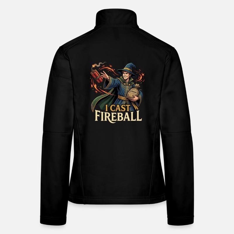Je lance Boule de feu - Fantasy et Jeux de Magiciens Drôles Veste en tissu softshell Femme
