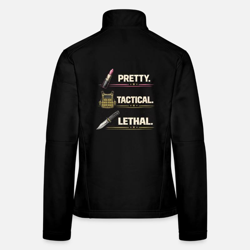 Female Soldier Pretty Tactical Lethal Women's Softshell Jacket