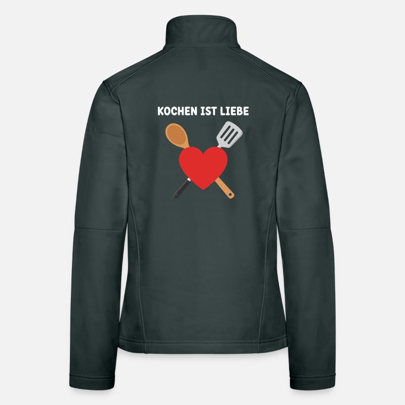 La cuisine, c’est l’amour Veste en tissu softshell Femme