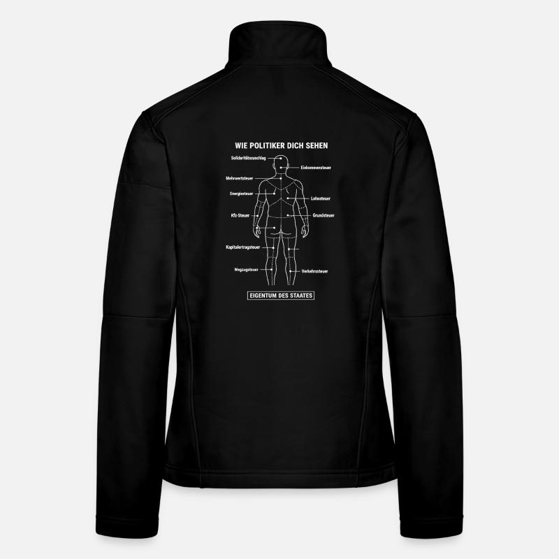 Zerlegeplan Steuerzahler - Anatomie Eigentum Staat Frauen Softshelljacke
