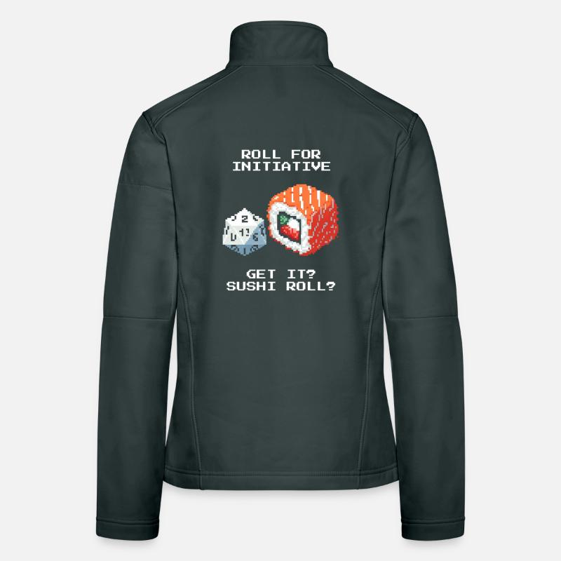 Rolling the Initiative | Sushi Roll Pun Women's Softshell Jacket