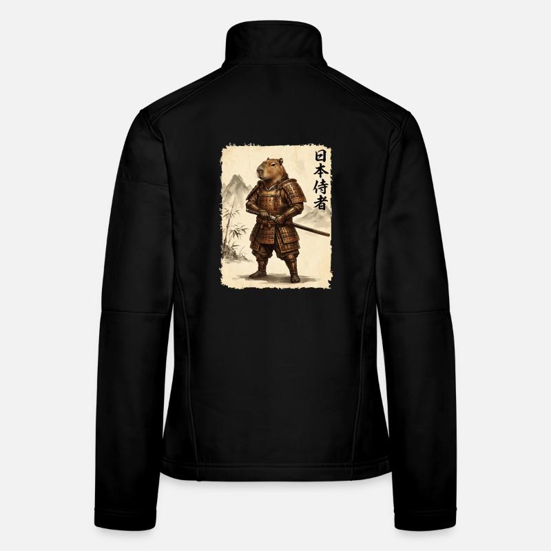 Samurai, Capybara, Japanische Kunst, Anime Frauen Softshelljacke