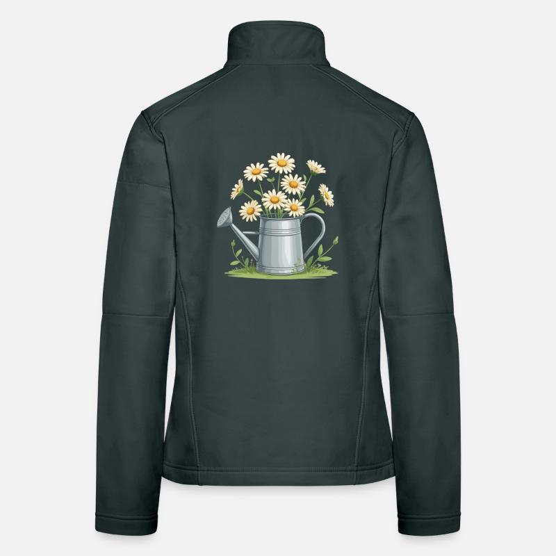 Gänseblümchen in der Gießkanne Frauen Softshelljacke