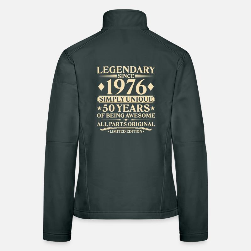 1976 Naissance unique 50e anniversaire Veste en tissu softshell Femme