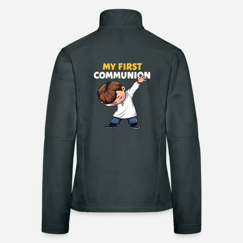 My First Communion Cartoon Women's Softshell Jacket