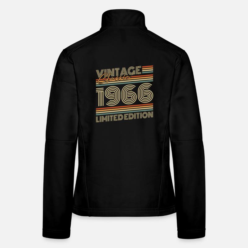 Cadeau d’anniversaire vintage 1966 Veste en tissu softshell Femme