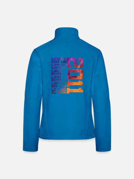 LIMITED EDITION 2011 BASKETBALL 15. GEBURTSTAG - Frauen Softshelljacke - Schwarz - Hinten