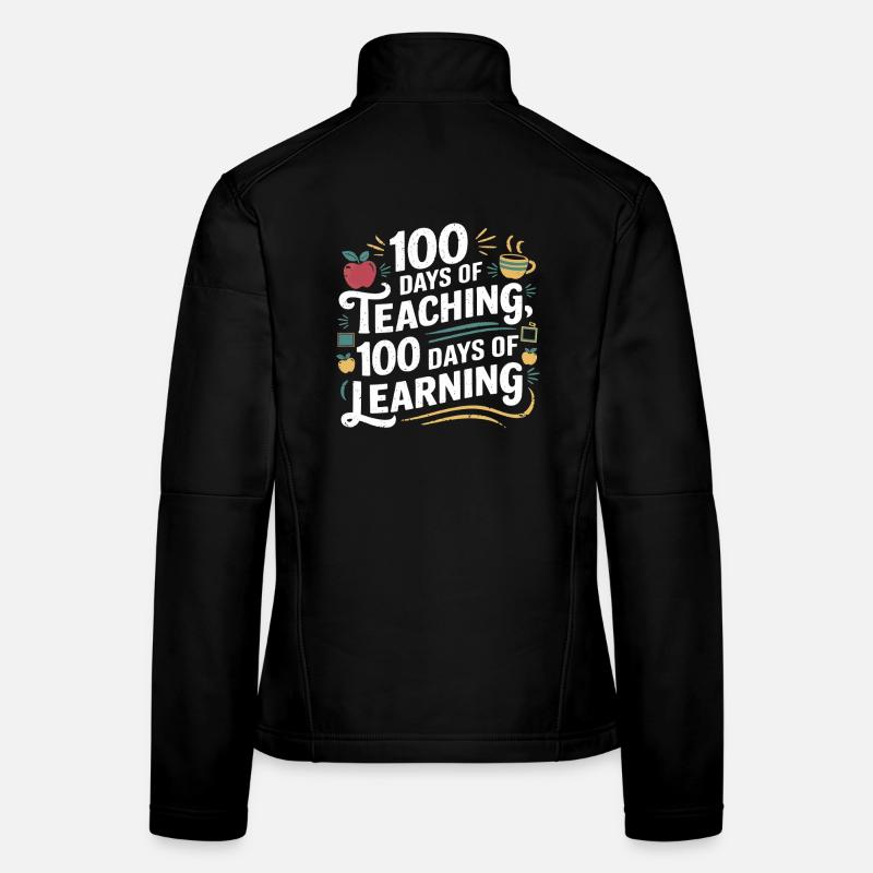 100 days of teaching and learning Women's Softshell Jacket
