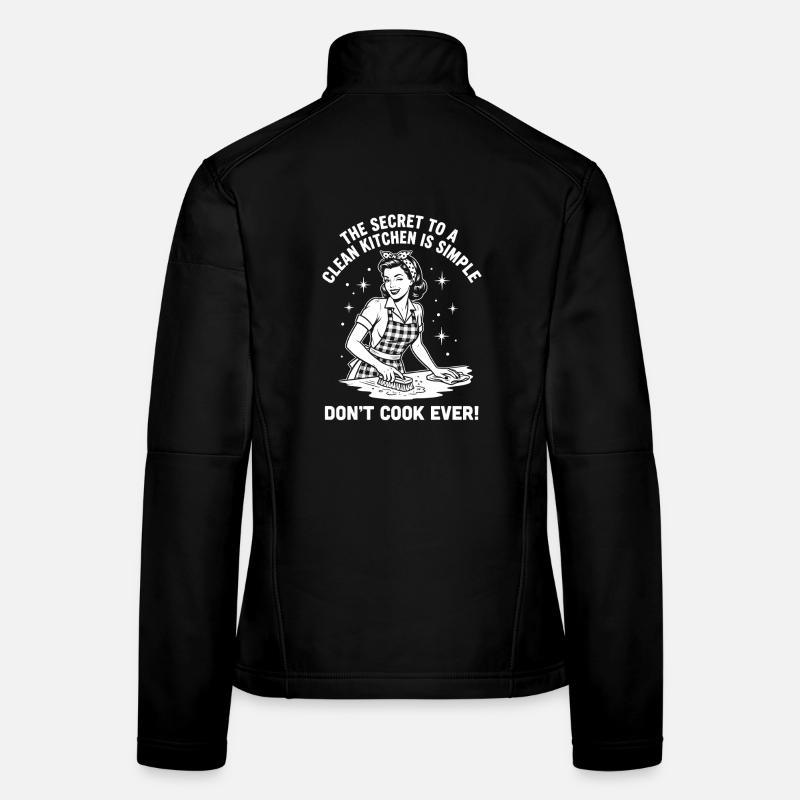 Echte Ironie Saubere Küche Retro Design Frauen Softshelljacke
