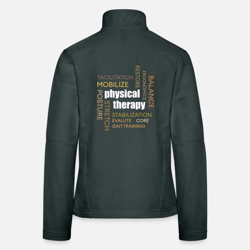 Physiotherapy Word Cloud: Mobilization Women's Softshell Jacket