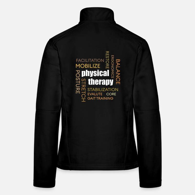 Nuage de mots en physiothérapie : Mobilisation Veste en tissu softshell Femme