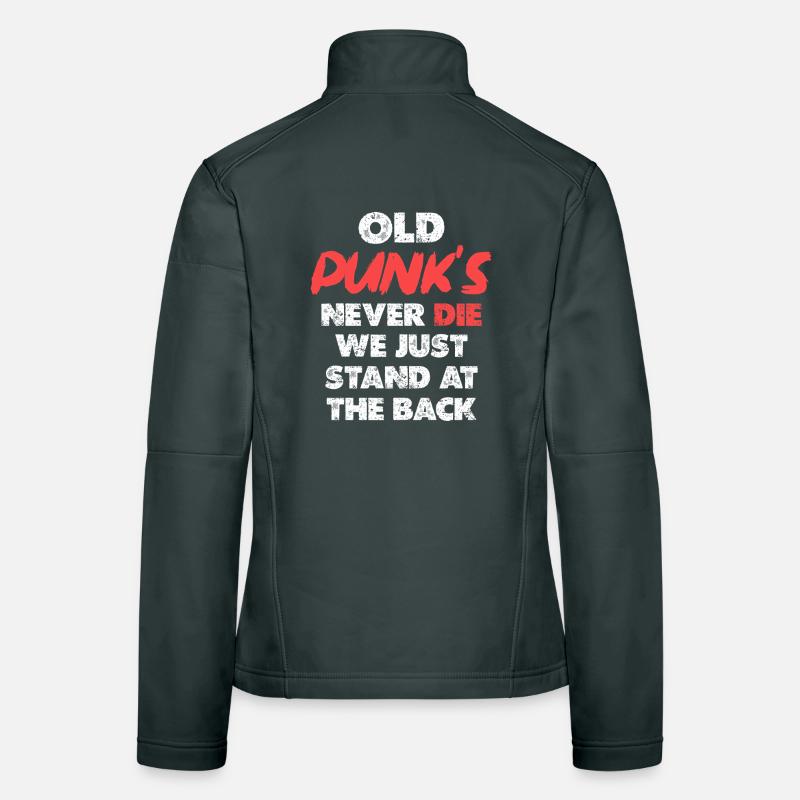 Œuvres d’art Old Punks Never Die Veste en tissu softshell Femme